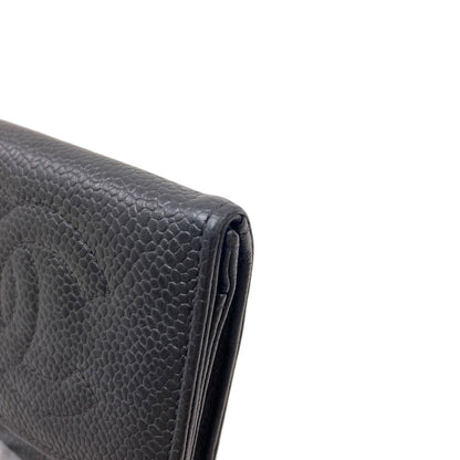 CHANEL COCO Mark Stitch GoldHardware coin purse Grained Calfskin Skin Ladies [Used]