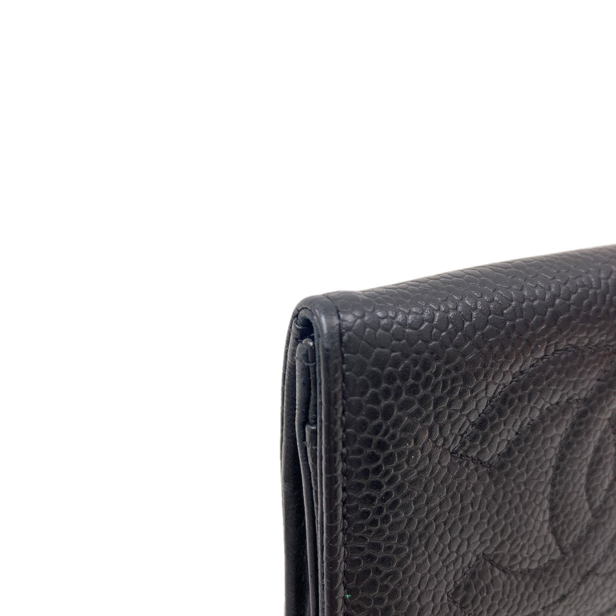 CHANEL COCO Mark Stitch GoldHardware coin purse Grained Calfskin Skin Ladies [Used]