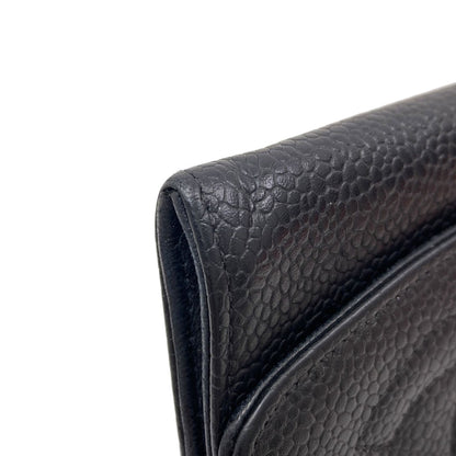 CHANEL COCO Mark Stitch GoldHardware coin purse Grained Calfskin Skin Ladies [Used]