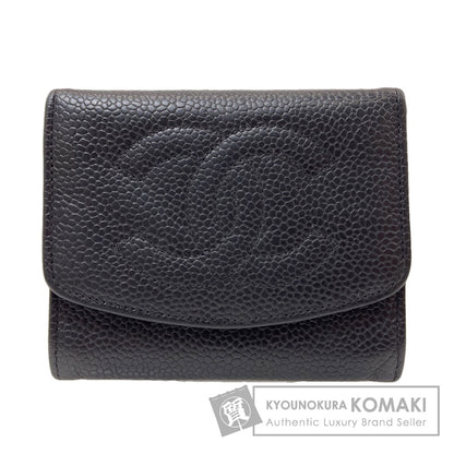 CHANEL COCO Mark Stitch GoldHardware coin purse Grained Calfskin Skin Ladies [Used]