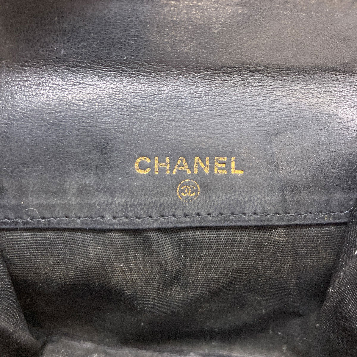 CHANEL COCO Mark Stitch GoldHardware coin purse Grained Calfskin Skin Ladies [Used]