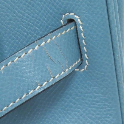 HERMES Birkin 30 Blue Gene SilverHardware Handbag Epsom Ladies [Used]