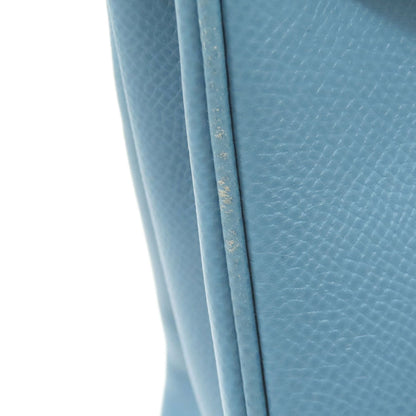 HERMES Birkin 30 Blue Gene SilverHardware Handbag Epsom Ladies [Used]