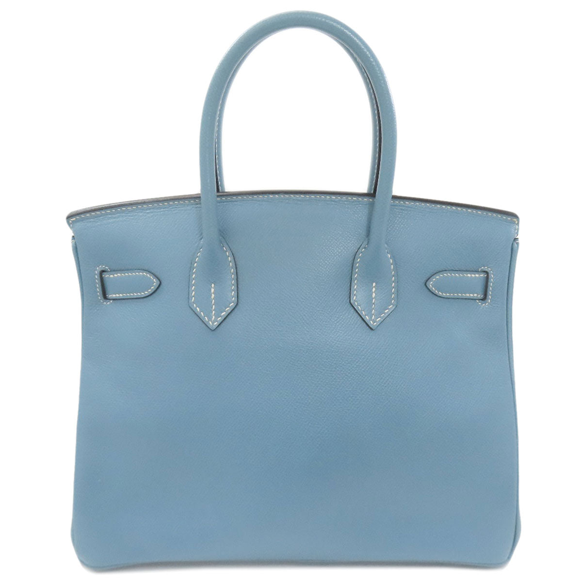 HERMES Birkin 30 Blue Gene SilverHardware Handbag Epsom Ladies [Used]