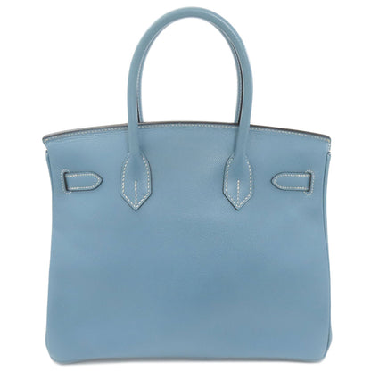 HERMES Birkin 30 Blue Gene SilverHardware Handbag Epsom Ladies [Used]