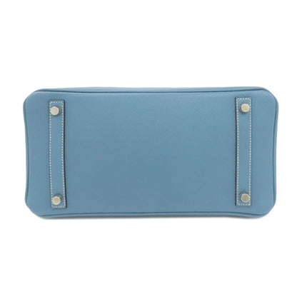 HERMES Birkin 30 Blue Gene SilverHardware Handbag Epsom Ladies [Used]