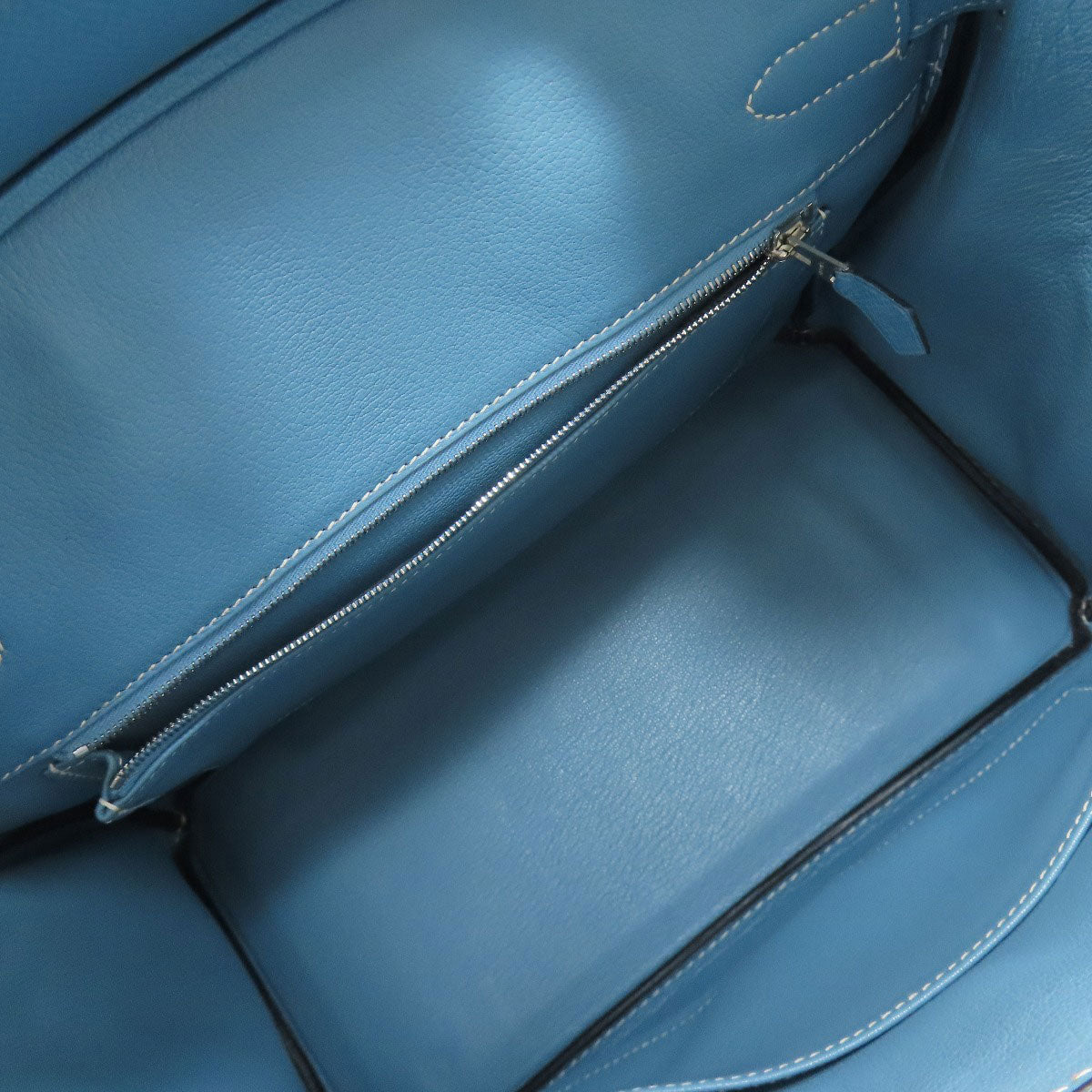 HERMES Birkin 30 Blue Gene SilverHardware Handbag Epsom Ladies [Used]