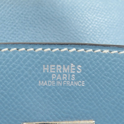 HERMES Birkin 30 Blue Gene SilverHardware Handbag Epsom Ladies [Used]