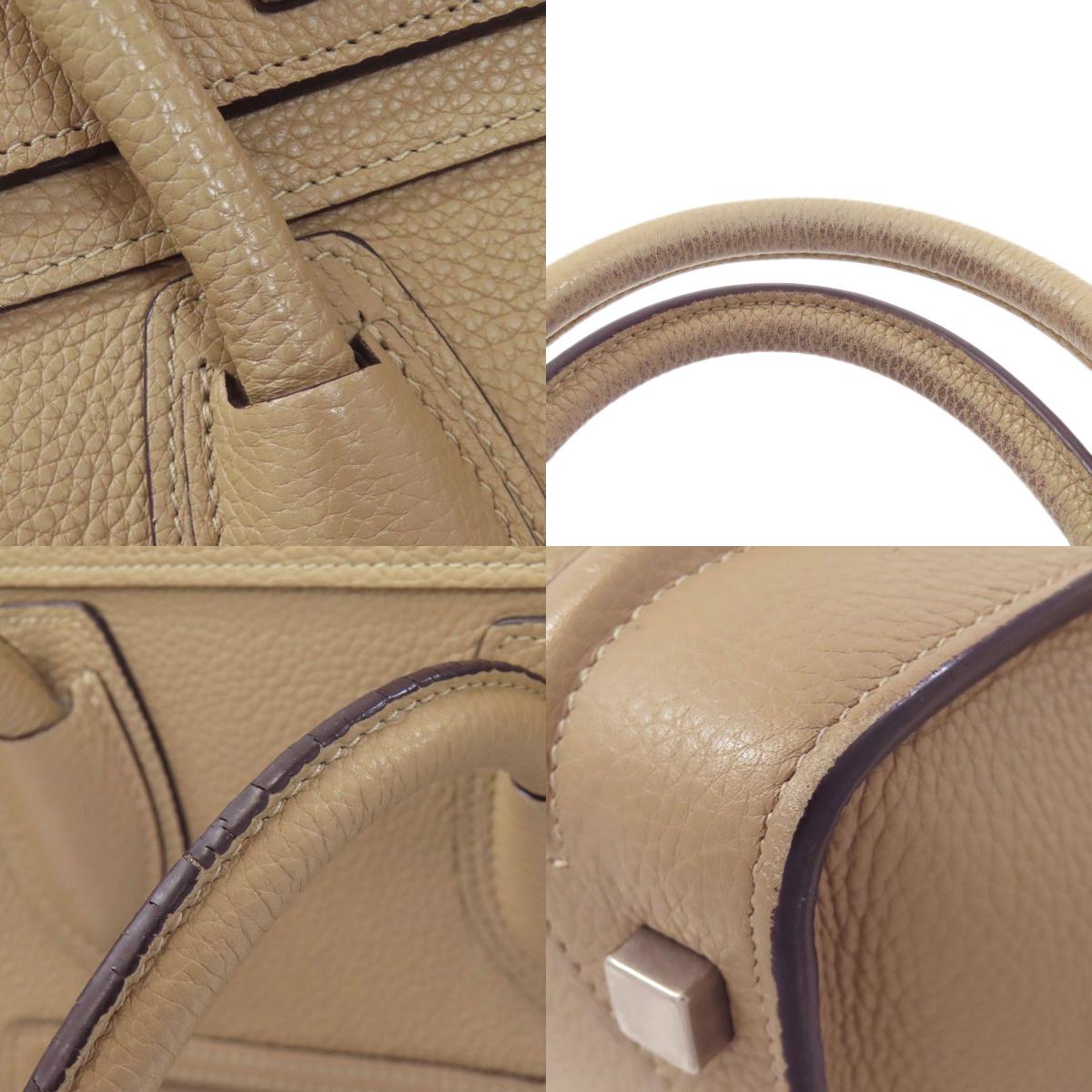 CELINE Luggage micro Handbag Calf Ladies [Used]