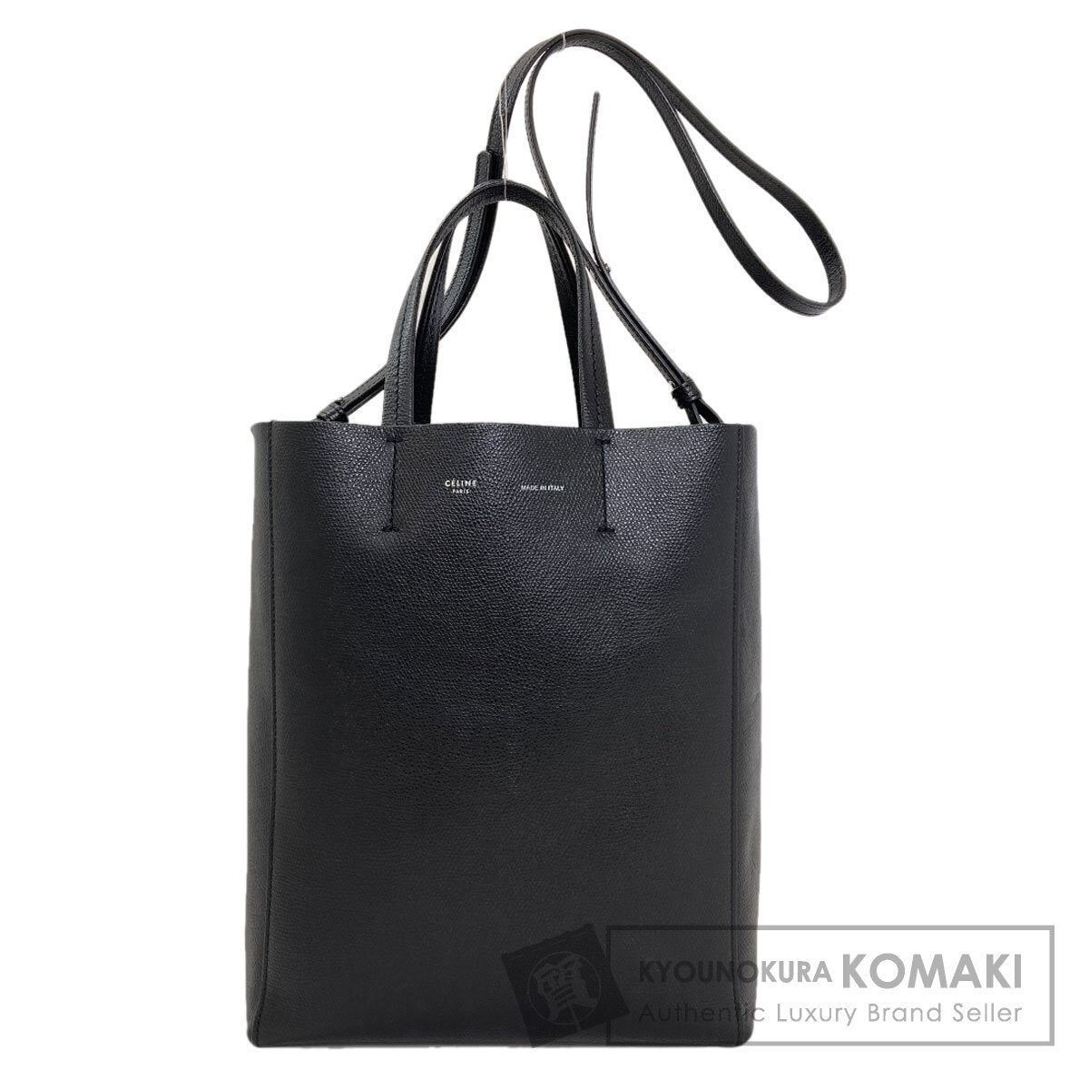 CELINE Vertical Cabas 2WAY Handbag Leather Ladies [Used]
