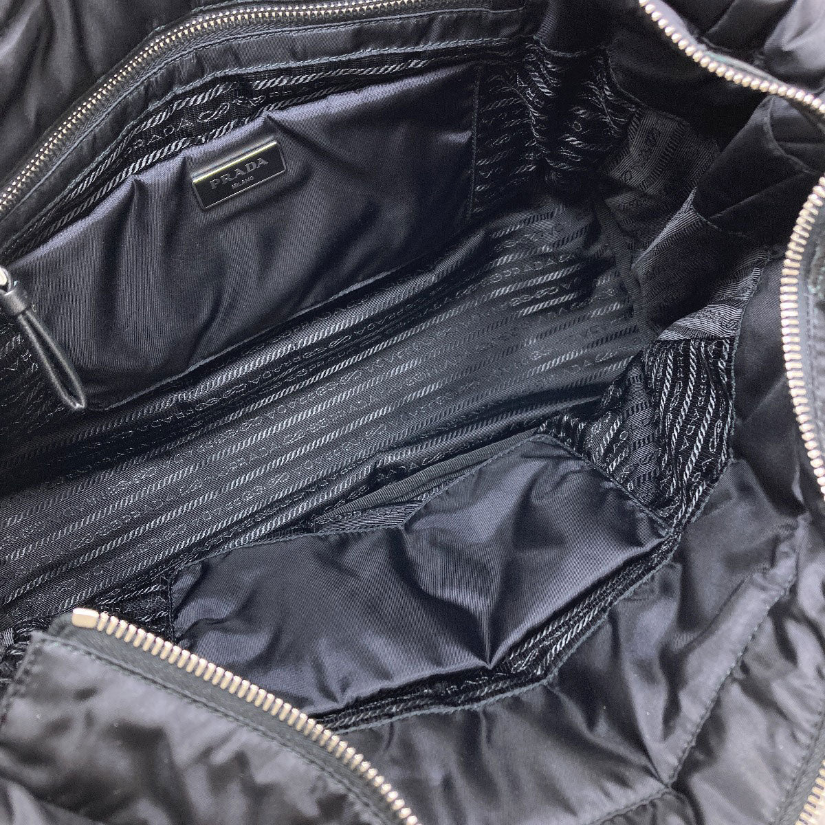 PRADA 1BG169 Quilting logo Hardware Tote Bag Nylon Ladies [Used]