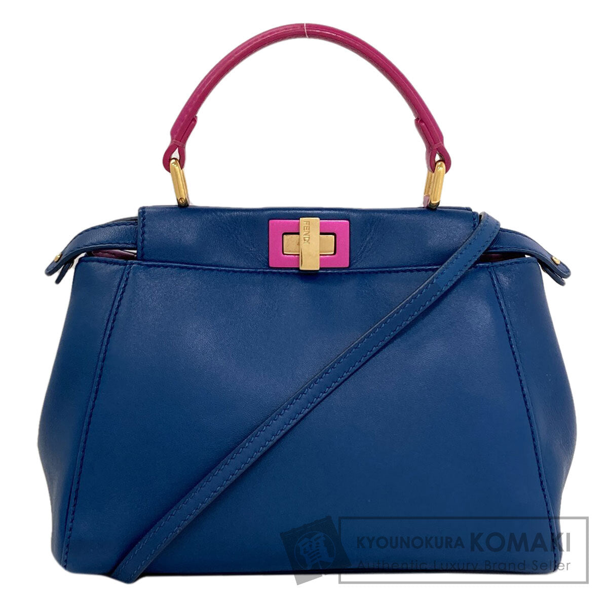 FENDI Peekaboo Mini 2WAY Handbag Calf Ladies [Used]