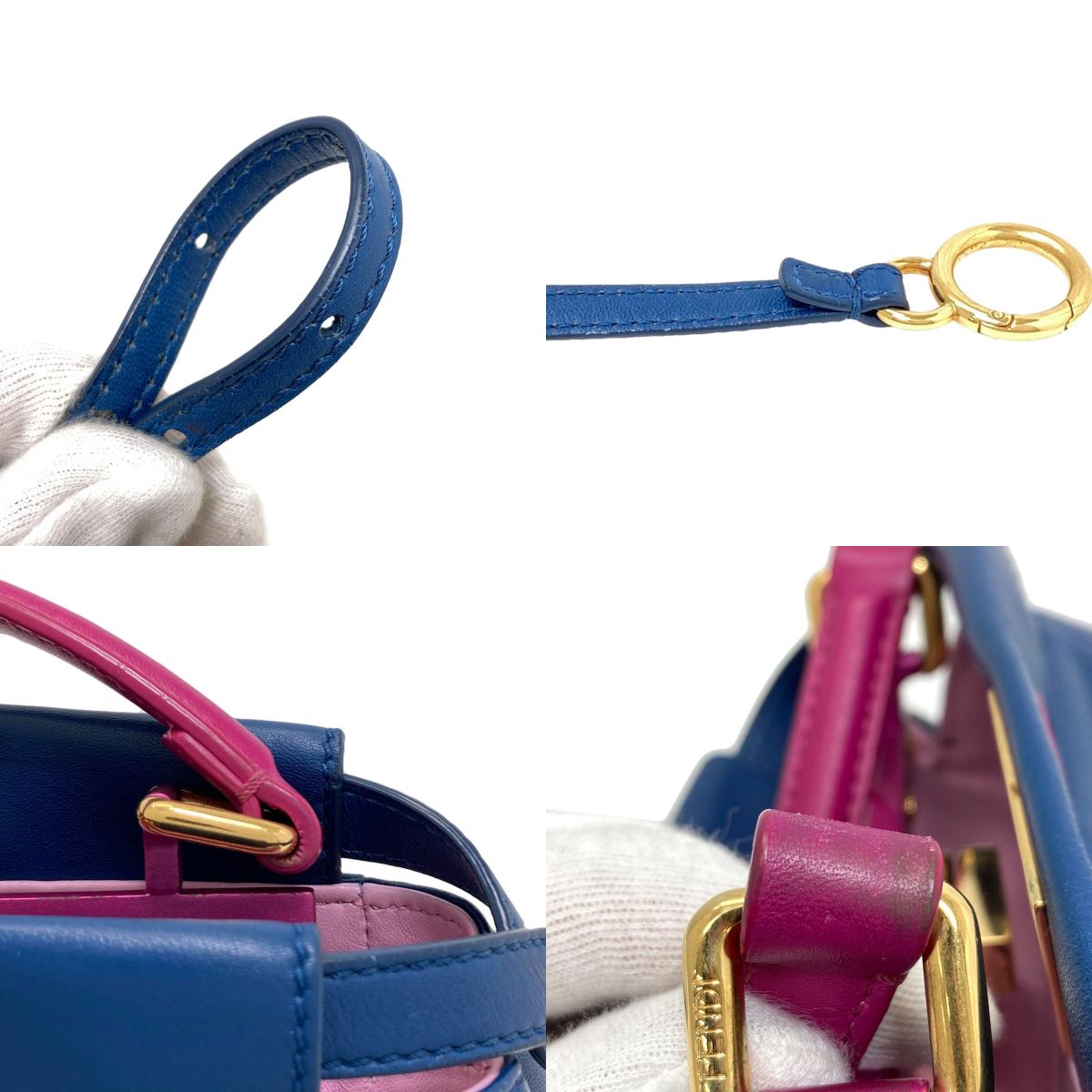 FENDI Peekaboo Mini 2WAY Handbag Calf Ladies [Used]