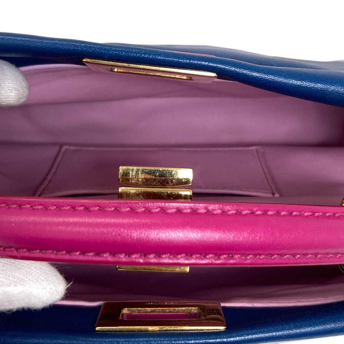 FENDI Peekaboo Mini 2WAY Handbag Calf Ladies [Used]