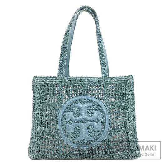 Tory Burch Ella Crochet Small Tote Bag Paper Raffia Ladies [Used]