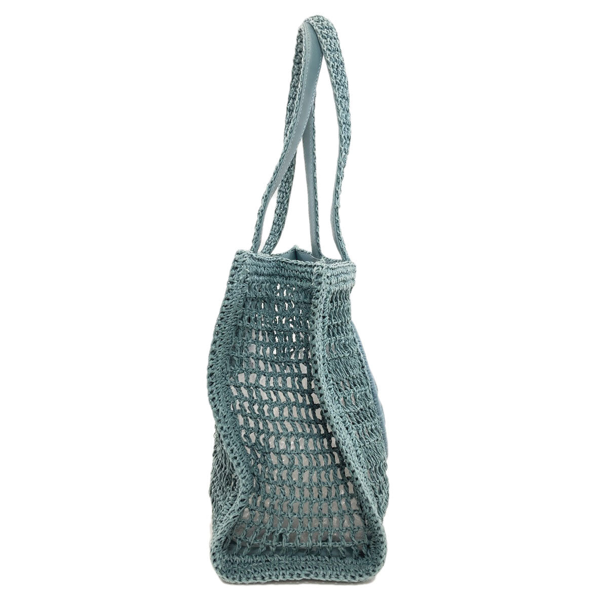 Tory Burch Ella Crochet Small Tote Bag Paper Raffia Ladies [Used]