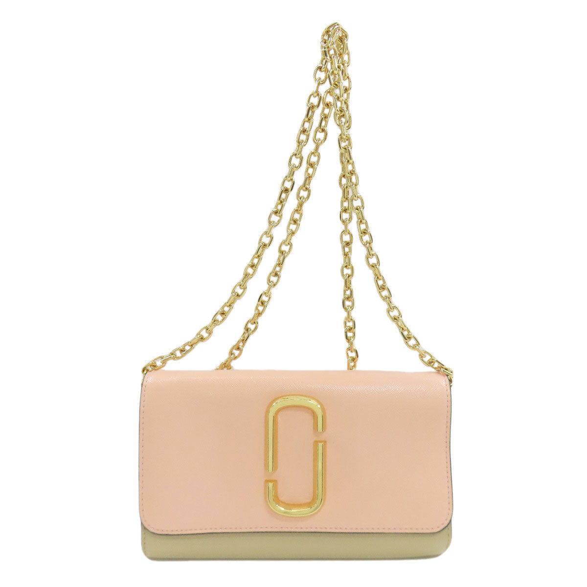 MARC JACOBS Chain Shoulder Wallet Double J Long wallet (with coin pocket) Leather Ladies [Used]