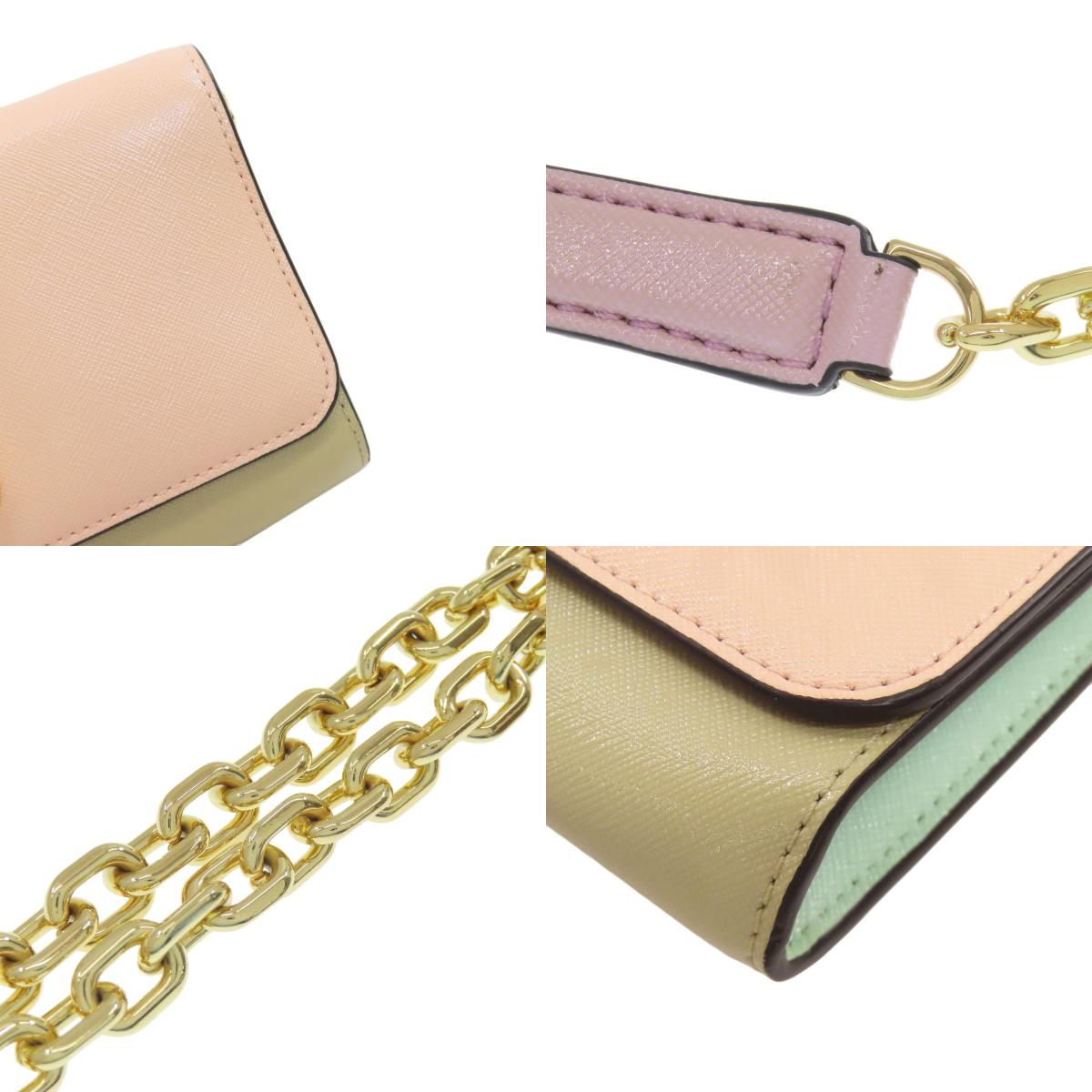 MARC JACOBS Chain Shoulder Wallet Double J Long wallet (with coin pocket) Leather Ladies [Used]