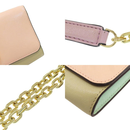 MARC JACOBS Chain Shoulder Wallet Double J Long wallet (with coin pocket) Leather Ladies [Used]