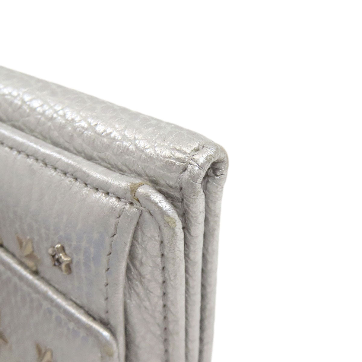 Jimmy Choo Star motif Bifold Wallet with Coin Pocket Leather Ladies [Used]