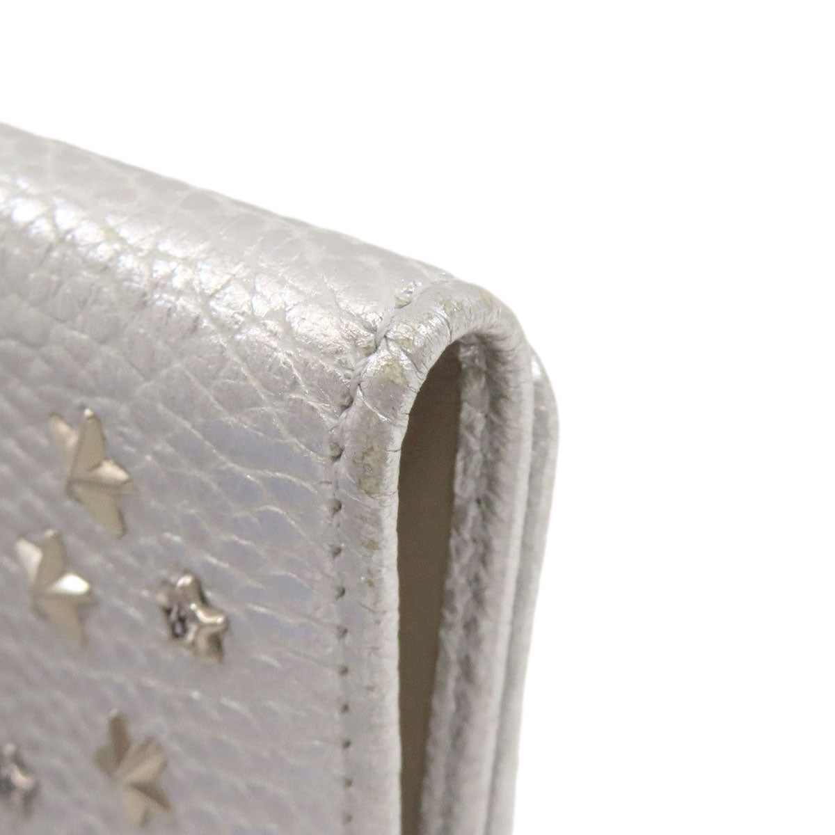 Jimmy Choo Star motif Bifold Wallet with Coin Pocket Leather Ladies [Used]