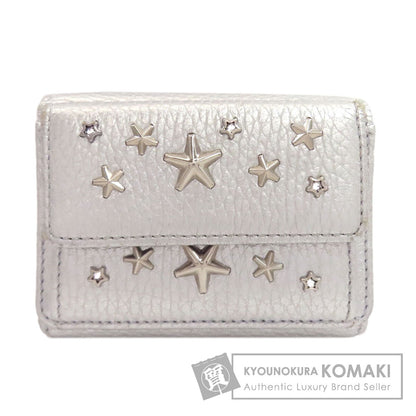 Jimmy Choo Star motif Bifold Wallet with Coin Pocket Leather Ladies [Used]