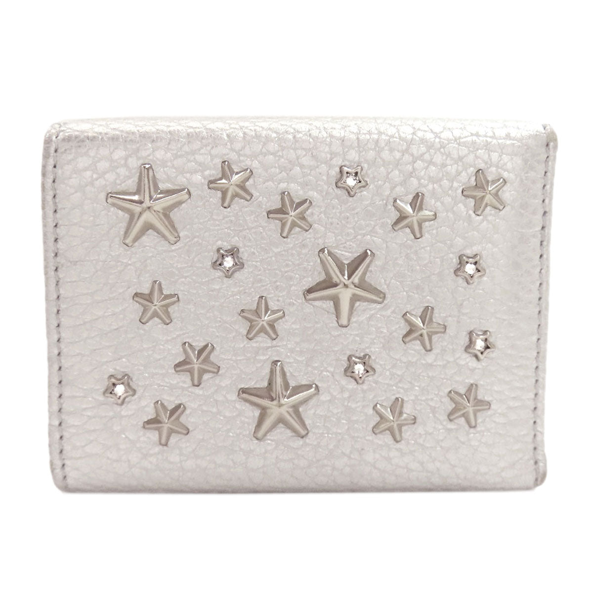 Jimmy Choo Star motif Bifold Wallet with Coin Pocket Leather Ladies [Used]