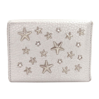Jimmy Choo Star motif Bifold Wallet with Coin Pocket Leather Ladies [Used]