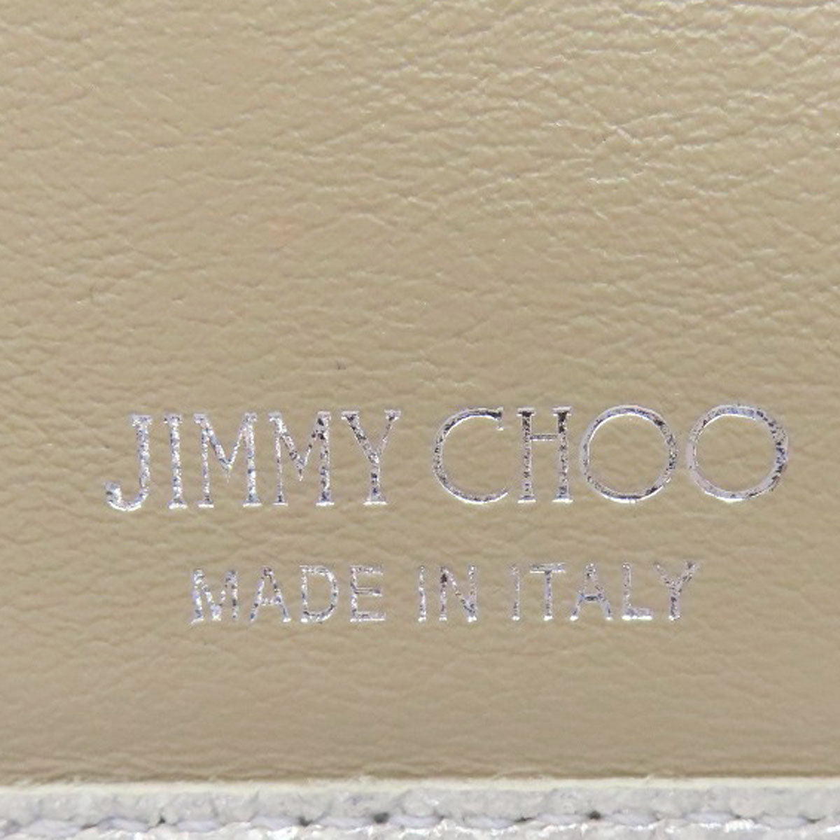 Jimmy Choo Star motif Bifold Wallet with Coin Pocket Leather Ladies [Used]