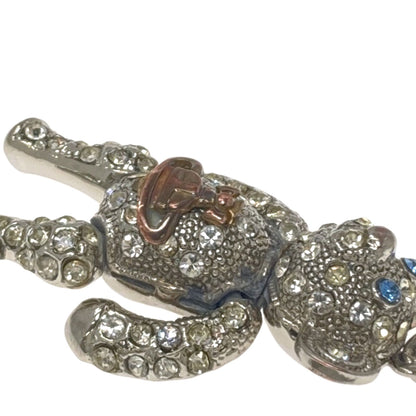 Vivienne Westwood Crystal Teddy Bear Rhinestone Necklace Metal Ladies [Used]