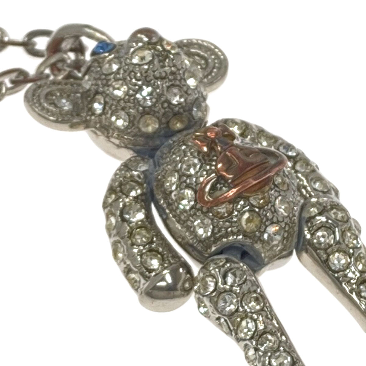 Vivienne Westwood Crystal Teddy Bear Rhinestone Necklace Metal Ladies [Used]