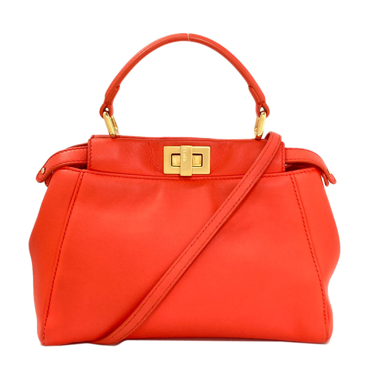 FENDI Peekaboo Mini 2WAY Handbag Calf Ladies [Used]