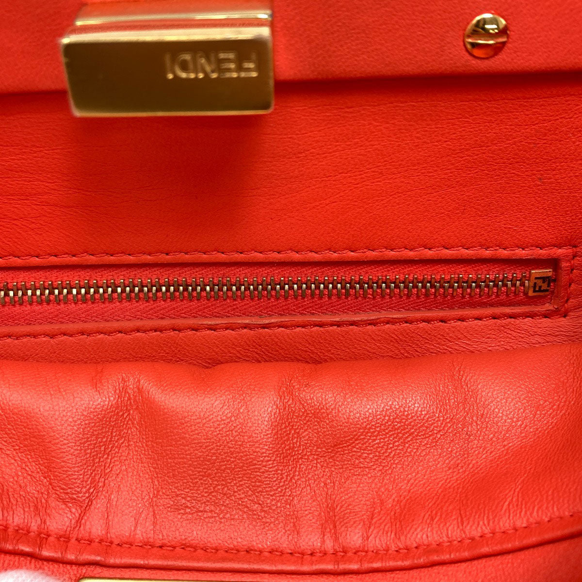 FENDI Peekaboo Mini 2WAY Handbag Calf Ladies [Used]
