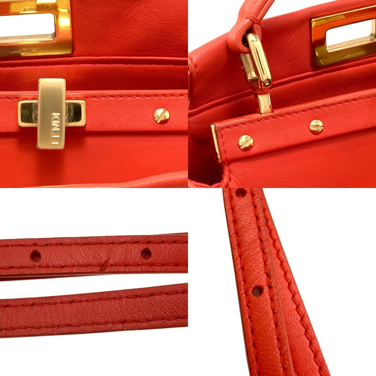 FENDI Peekaboo Mini 2WAY Handbag Calf Ladies [Used]