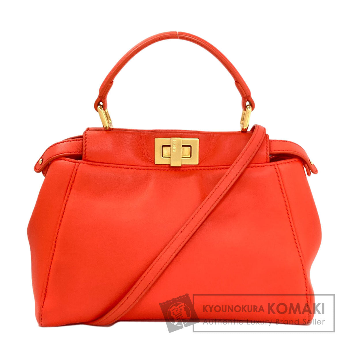 FENDI Peekaboo Mini 2WAY Handbag Calf Ladies [Used]
