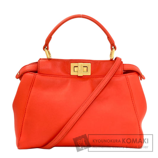 FENDI Peekaboo Mini 2WAY Handbag Calf Ladies [Used]