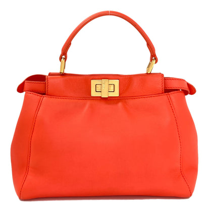 FENDI Peekaboo Mini 2WAY Handbag Calf Ladies [Used]