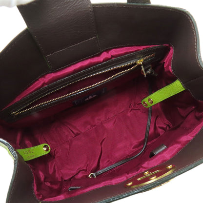 ADMJ logo Handbag Leather Ladies [Used]