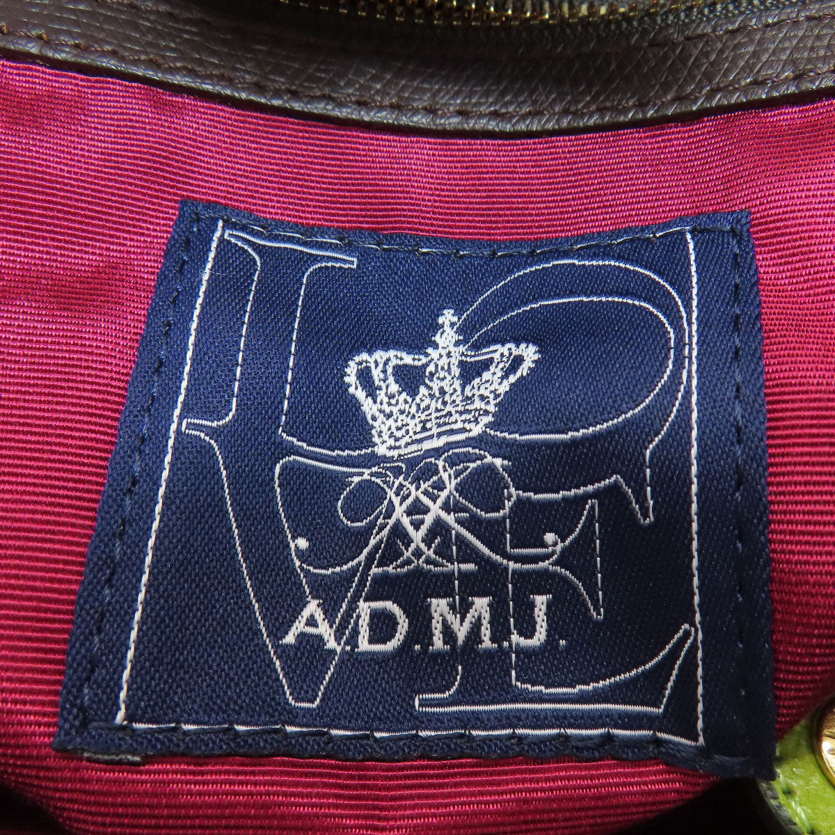 ADMJ logo Handbag Leather Ladies [Used]