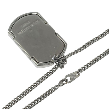 LOUIS VUITTON M63640 corrier plaque Necklace Monogram Eclipse MetalLadies [Used]