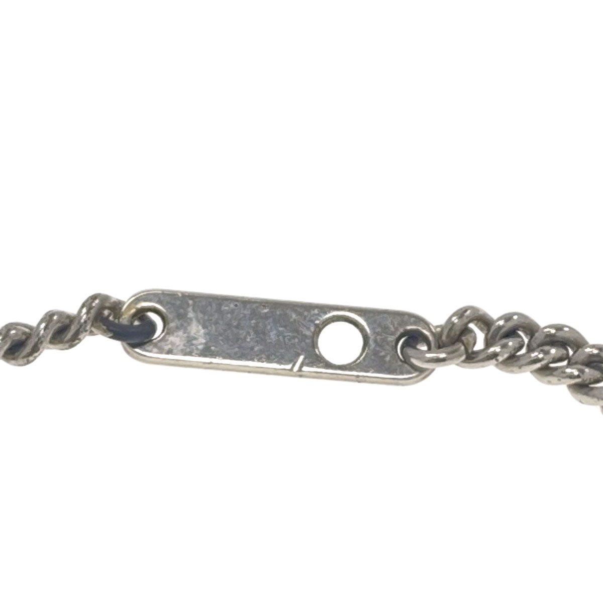 LOUIS VUITTON M63640 corrier plaque Necklace Monogram Eclipse MetalLadies [Used]