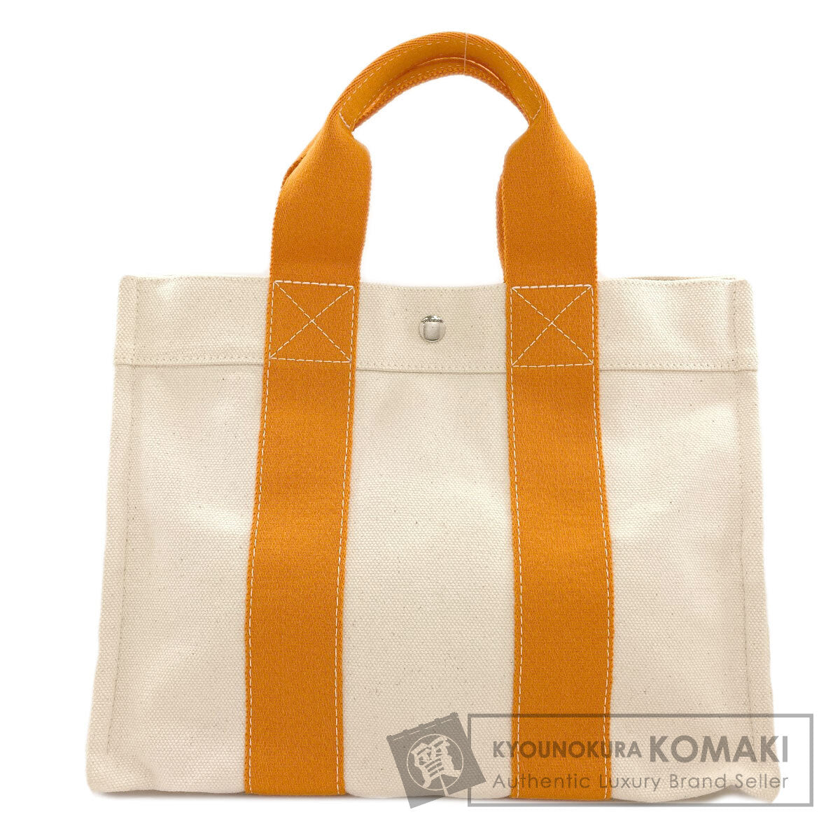 HERMES Bora Bora PM SilverHardware Handbag Canvas Ladies [Used]