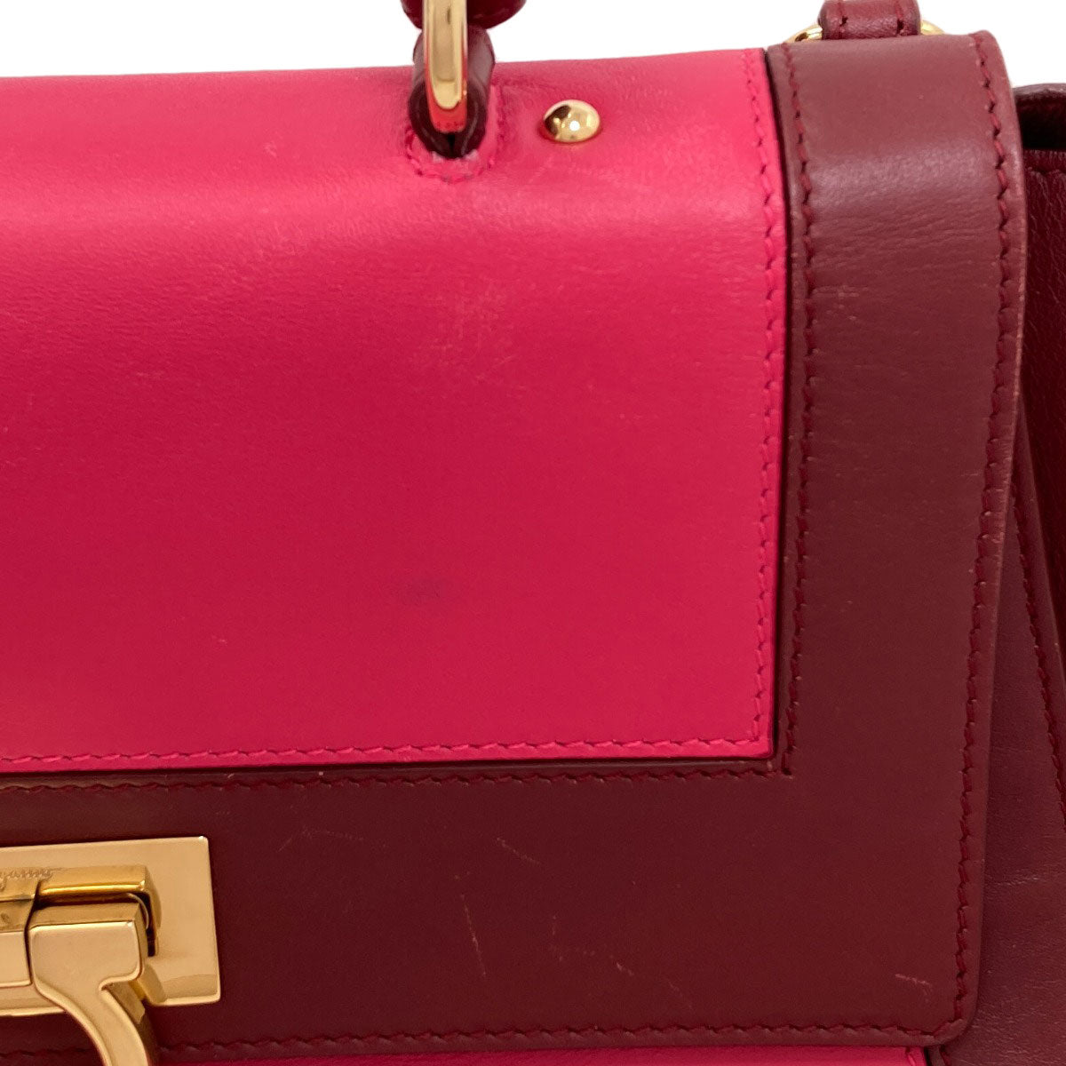 Salvatore Ferragamo Sophia Gancini Hardware Handbag Leather Ladies [Used]