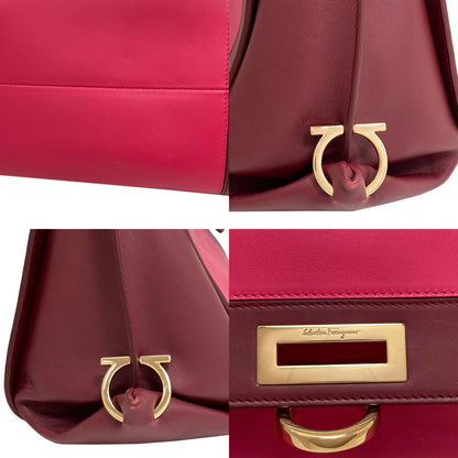 Salvatore Ferragamo Sophia Gancini Hardware Handbag Leather Ladies [Used]