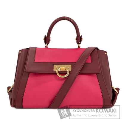 Salvatore Ferragamo Sophia Gancini Hardware Handbag Leather Ladies [Used]