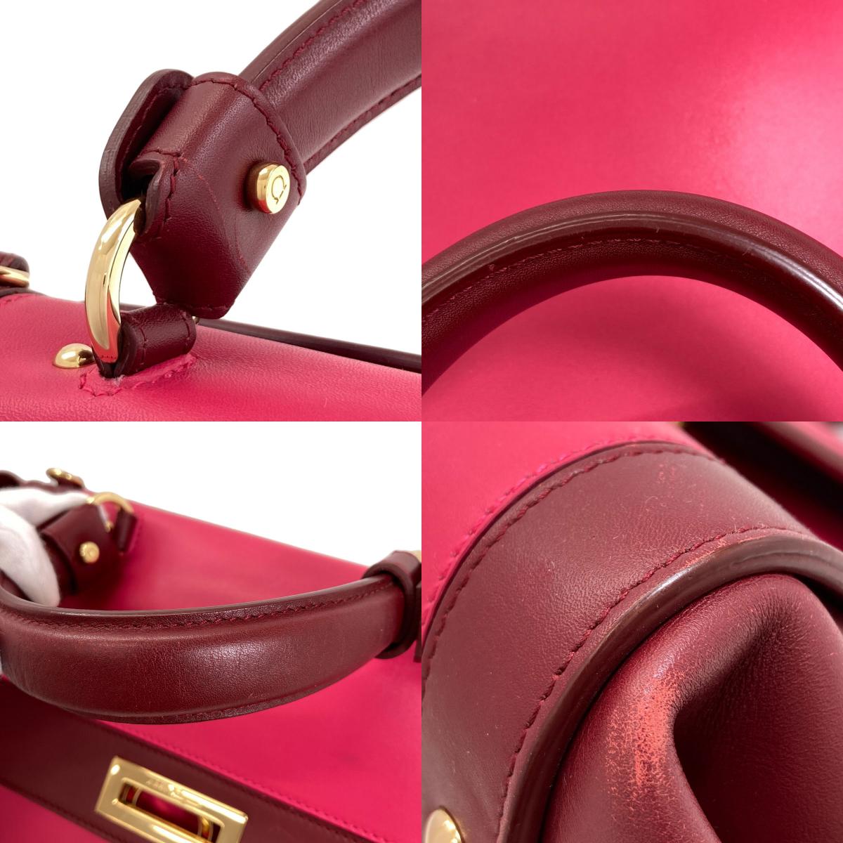 Salvatore Ferragamo Sophia Gancini Hardware Handbag Leather Ladies [Used]