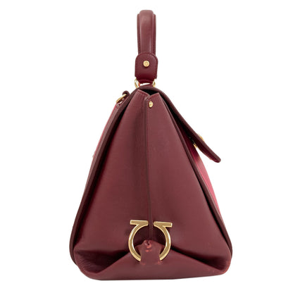 Salvatore Ferragamo Sophia Gancini Hardware Handbag Leather Ladies [Used]