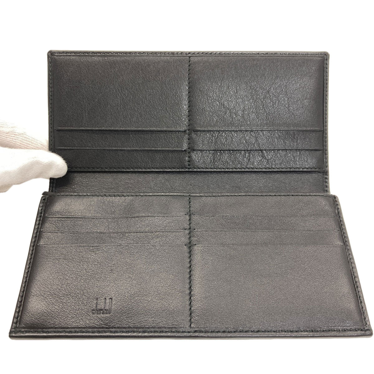 Dunhill sidecar Long wallet (with coin pocket) Leather mens [Used]