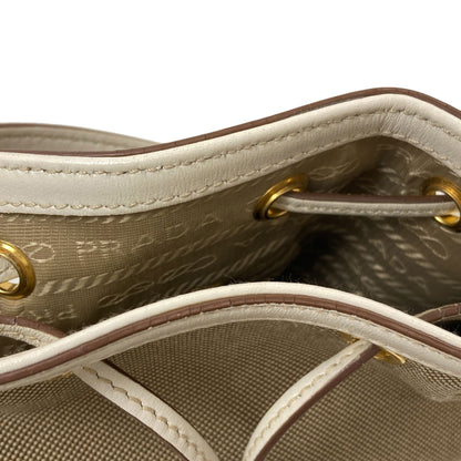 PRADA Fiocco Drawstring Bag 2WAY Handbag Canvas Ladies [Used]