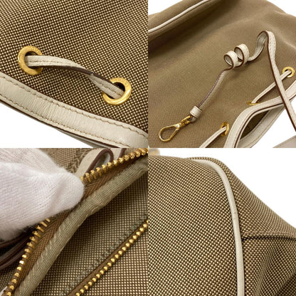 PRADA Fiocco Drawstring Bag 2WAY Handbag Canvas Ladies [Used]